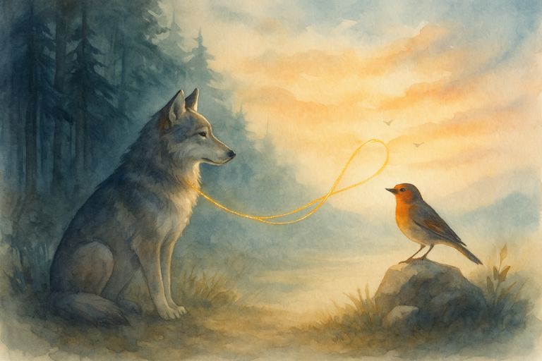 Der Wolf und der Vogel in dir. Der Wolf und der Vogel